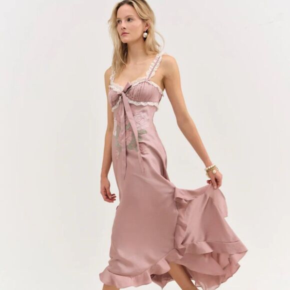 For Love And Lemons Dresses & Skirts - FOR LOVE & LEMONS Chelsea Embroidered Floral Maxi Dress NWT!